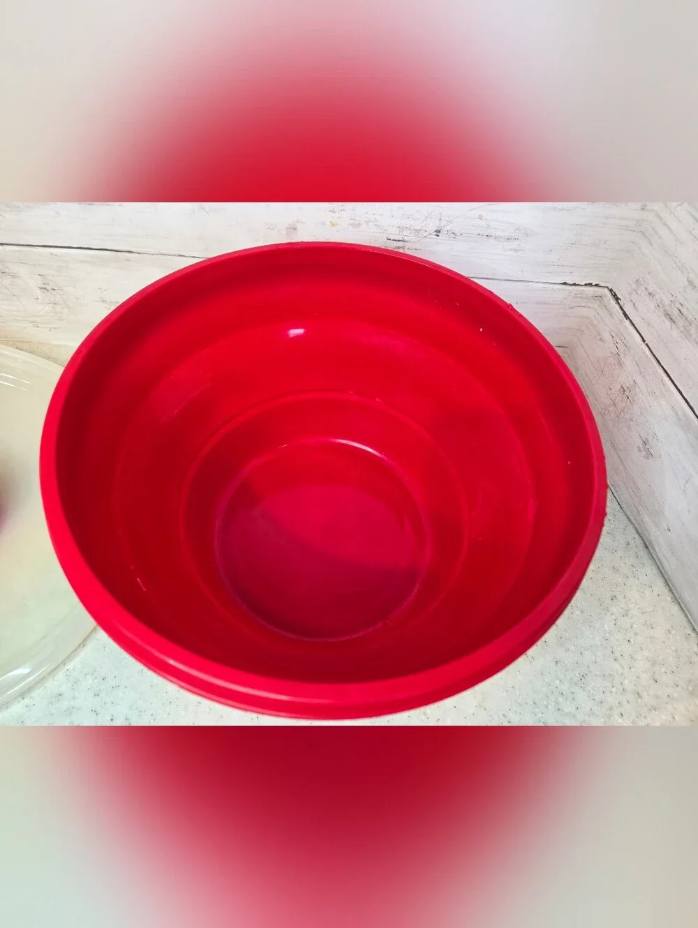 Pampered Chef Collapsible Silicone Microwave Popcorn Maker Bowl Red 9